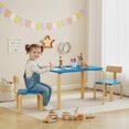 thumbnail image 2 of Qaba Kids Table and 2 Chair Set, Toddler Table and Chairs, Blue, 2 of 10