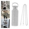 thumbnail image 5 of Insulated Water Bottle with Chain Glitter Diamond-encrusted Refillable Insulated Milk Mug for women Outdoor 500ML, 5 of 8