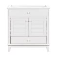thumbnail image 4 of 30" Bathroom Vanity Base without Sink, Bathroom Cabinet with Two Doors and One Drawer, White 09AAK, 4 of 9