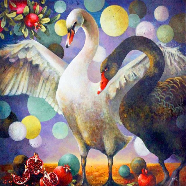 5D DIY Kit Cisne Del 40x40cm Blanco