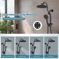 thumbnail image 4 of Upgraded cUPC Certified Self-cleaning Shower Head Combo, High Pressure 10'' Rain Showerhead with 3-Spray Handheld, All Metal Arm with Easy Reach 4-way Diverter, 71" Hose & Holder, Matte Black, 4 of 4