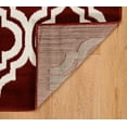 thumbnail image 3 of Capri Quatrafoil Red and Cream Rug, Multiple Sizes, 3 of 3