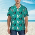 thumbnail image 4 of Lsque Funny Chicken pattern Hawaiian Shirt for Men, Unisex Summer Beach Casual Short Sleeve Button Down Shirts-XX-Large, 4 of 9