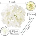 thumbnail image 1 of Cabezales de hortensias de seda de 7 pulgadas Fagushome Cabezas de flores artificiales con tallos de hortensias falsas para la decoración de la boda en el hogar, paquete de 25 (blanco) FagusHome Ver descripción, 1 of 2