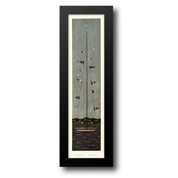 Nautical II 11x32 Framed Art Print by Kimble, Warren