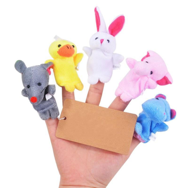 10 Animal Characters Fun Educational Toy Pretend Play New Kids Finger Puppets 