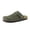 Olive, variant on Hugo Genuine Leather Suede Clogs for Men – Comfortable Slip On Shoes with Adjustable Buckle, Closed Toe Mens Slides