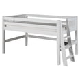 thumbnail image 3 of Camaflexi Twin Size Low Loft Bed - Mission Headboard - Lateral Ladder - Natural Finish, 3 of 4