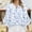 Light Blue 2, variant on FAHXNVB Women's Summer 3/4 Sleeve Tops Boho Floral Prinetd Blouses Dressy Casual Tunic Ruffle Sleeve V Neck Loose Fit T Shirts