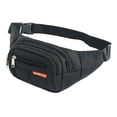 thumbnail image 3 of Riñonera portátil para entrenamiento, hombres, senderismo, viajes, caminar Negro, 3 of 9