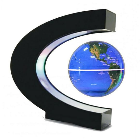 Magnetic Levitation Globe With LED Light C Shape Base Floating World Map Globe Great Technology Graduation Gift US Plug