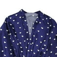 thumbnail image 4 of Glisme Silk Pajamas For Women Set Set Floral Lace Sleepwear Camisole Top Shorts And Robe 3Pcs Pjs Breathable Navy Nightwear, 4 of 4