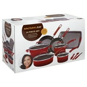 Rachael Ray 14-Piece Classic Brights Hard Enamel Nonstick Pots and Pans