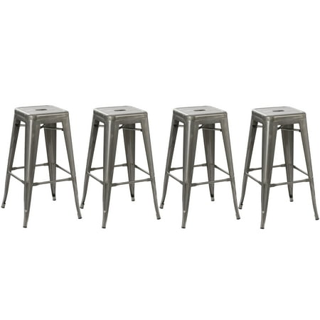 Dining Room Rectangular Bar Stool - BTEXPERT® 4-Pack 30