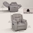 thumbnail image 3 of HOMCOM Massage Recliner Chair with Quiet Motor Pet-Friendly Fabric Brown, 3 of 10