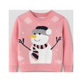 thumbnail image 2 of Top de manga larga para niños cuello redondo algodón corte holgado patrón de muñeco de nieve traje diario, 2 of 7