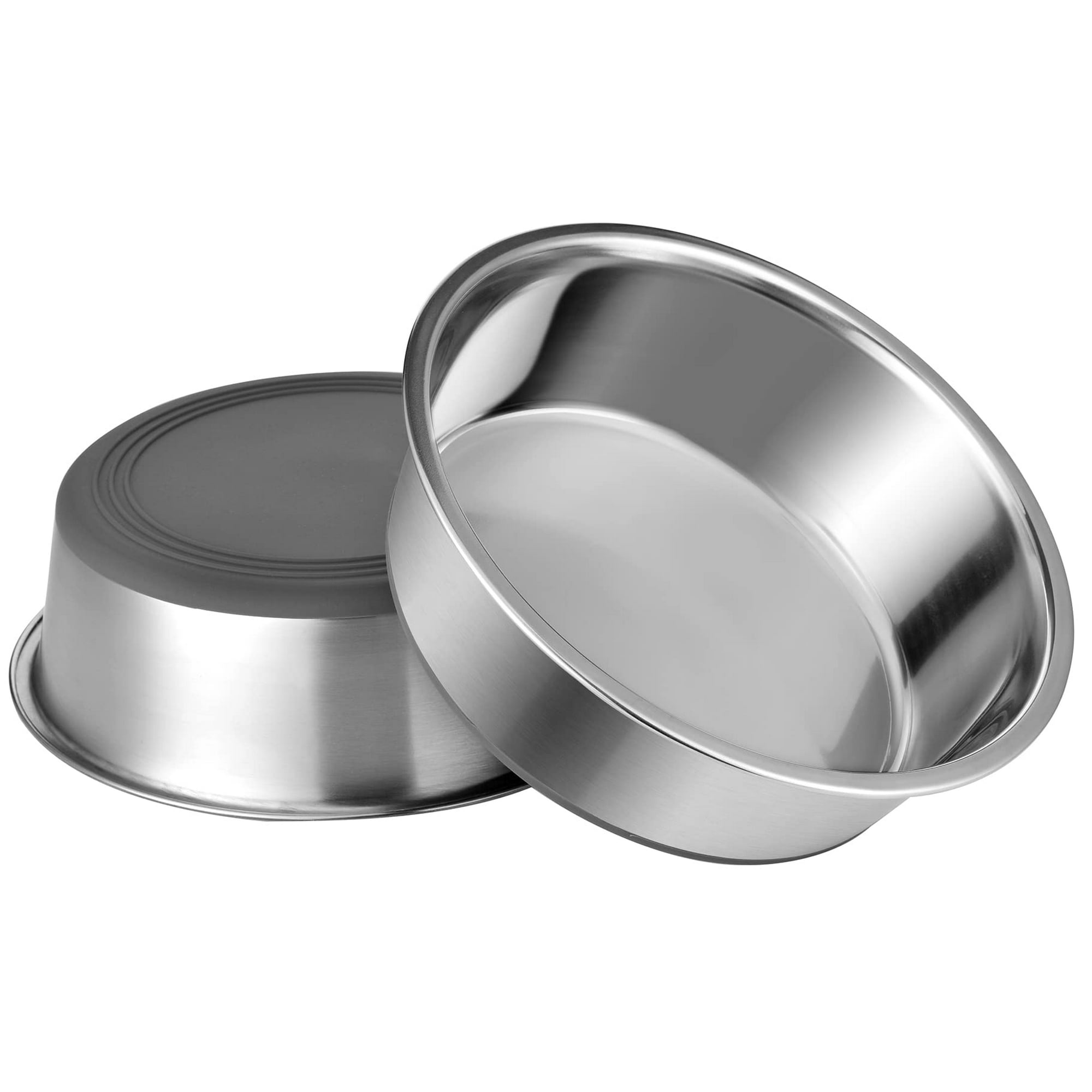 PEDAY Stainless Steel Dog Bowls Set of 2 Metal Pet Bowls with Non Slip Rubber Bottom Food Water Dog Dish Dishwasher Safe Sturdy Durable 11 Cups Ideal for Large and