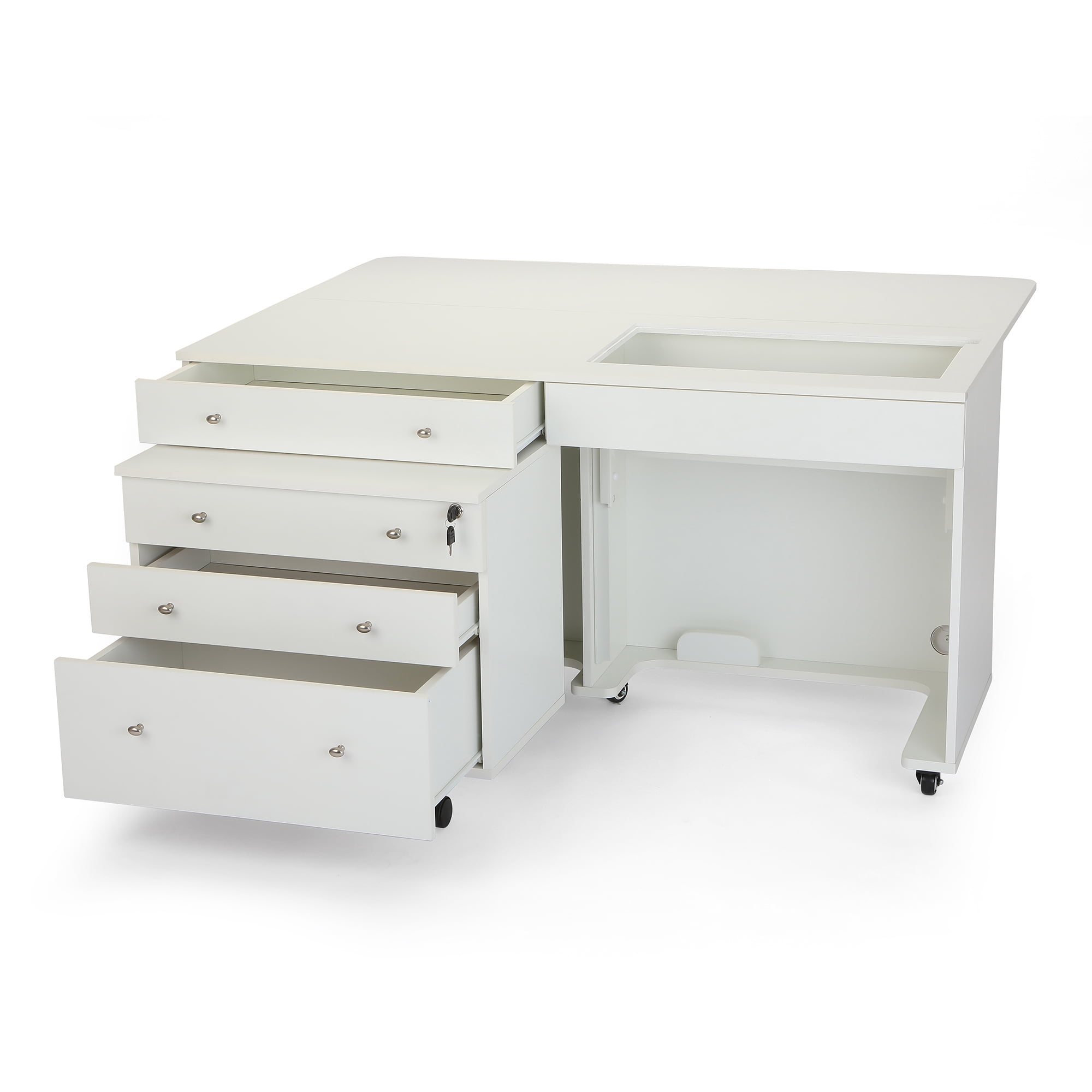 Kangaroo Ii Sewing Cabinet And Table W/ Lift And Storage, 2 Finishes
