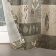 thumbnail image 2 of Mainstays Semi Sheer Curtain Tier Pair and Valance Set, 3 Piece Ready Made Kitchen Curtains, Taupe/Leaf, 54" W x 36" L, 2 of 7