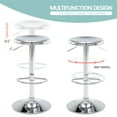 thumbnail image 5 of 1PC Adjustable Bar Stool, Swivel Round Metal Airlift Barstool, Backless Counter Height Bar Chair for Kitchen Dining Room Pub Cafe (Silver), 5 of 8