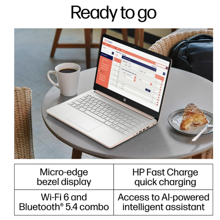 HP Rose Gold Ultrabook Laptop with Microsoft Office 365, Intel 2