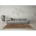 thumbnail image 3 of Ahgly Company Indoor Square Oriental Brown Industrial Area Rugs, 4' Square, 3 of 4