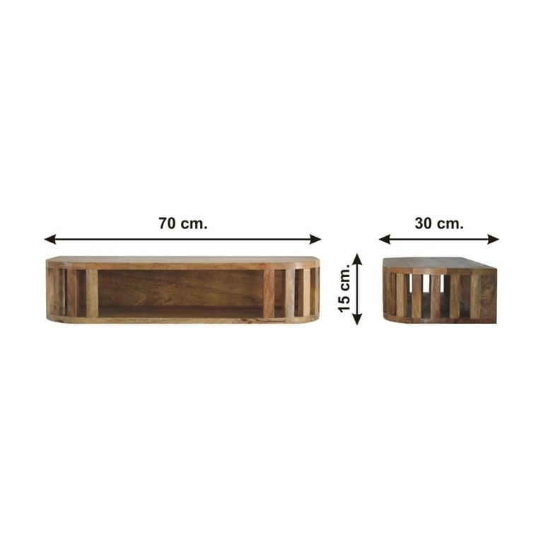 Table Console Flottante Ariella En Bois Massif - Meuble D'entrée Adorable Lifestyle - Neuf