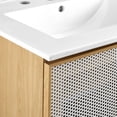 thumbnail image 6 of Calla 24" Perforated Metal Bathroom Vanity in White Oak, 6 of 11