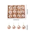 thumbnail image 6 of 12-Piece Shatterproof Christmas Ball Collection with Assorted Styles for Comprehensive Tree Decoration, 1.97″ Mixed Design Holiday Ornaments Rose Gold, 6 of 6