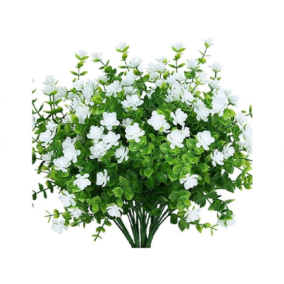 LYCAQL 1 Bundles Artificial Flowers, Outdoor UV Resistant Shrubs Outside Indoor Decorations Centerpiece Table Decorations Flores Artificiales Para Decoracion