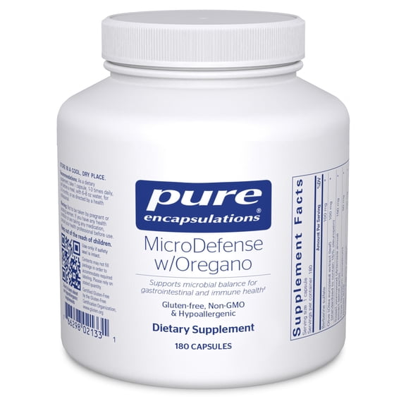 Pure Encapsulations MicroDefense with Oregano | Support for Healthy Gastrointestinal Tract Function and Balance | 180 Capsules