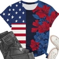 thumbnail image 3 of 250th Independence Day Tops for Women 2026 American Flag Graphic Patriotic Tee Shirts 4th of July Short Sleeves Tunic, 3 of 5