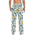 thumbnail image 4 of FORMRS Mens Pajama Pants with Pockets Cotton Sleepwear Lounge Bottoms Sizes S-2XL, Whimsy Daisy Pattern, 4 of 7