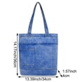 thumbnail image 3 of Jiibva Vintage Denim Splicing Shoulder Bag For Women Fashion Bags Casual Large Capacity Canvas Tote Underarm Shopper Bag, 3 of 7