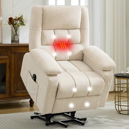 Korser Power Lift Recliner Chair for Elderly with Massage Infinite Position for Living Room,Beige