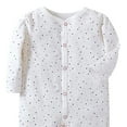 thumbnail image 6 of WIBACKER Newborn Baby Footed Pajamas 100% Cotton Infant Baby Snap Sleepers for Sleep and Play Footies 0-12 Months - Polka Dots, 6 of 6