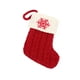 thumbnail image 2 of Medias navideñas tejidas Bolsa de regalo de dulces florales Calcetines de punto con alfabeto navideño Copo de nieve, 2 of 9