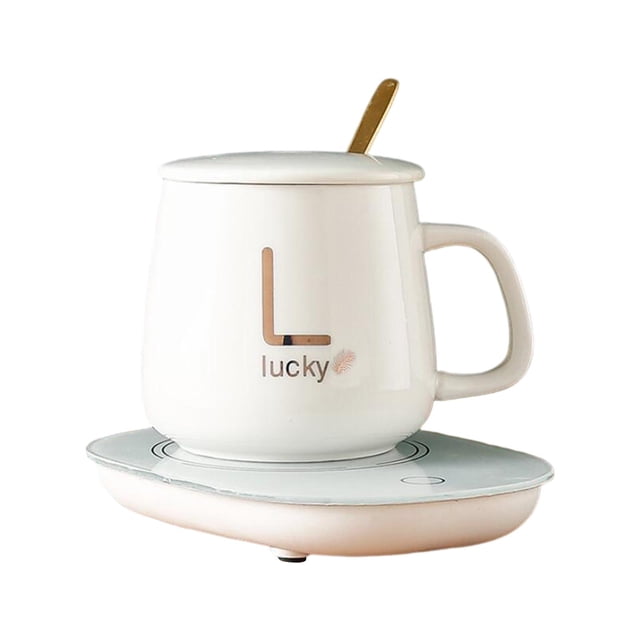 Calentadores de café eléctricos Calentador de taza de café Almohadilla de aislamiento Inducción de gravedad Calentador de taza de temperatura constant blanco Sunnimix Calentador de tazas