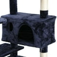 thumbnail image 4 of ZENSTYLE 53" Cat Tree Scratching Post Condo Tower Pet Kitty Playhouse Activity W/ Cave & Ladders Indoor Have Fun - Blue, 4 of 8