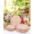 thumbnail image 3 of 200PCS Pink and Gold Plates - Pink Plastic Plates - Fancy Disposable Plate with Gold Rim - Vintage Wedding Dinner & Dessert Plate for 100 Guests for Wedding & Party & Bridal Shower, 3 of 18