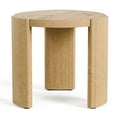 thumbnail image 6 of Furniture of America Honora Modern Wood 20-inch Oval End Table with Plinth Base, Oak, 6 of 11