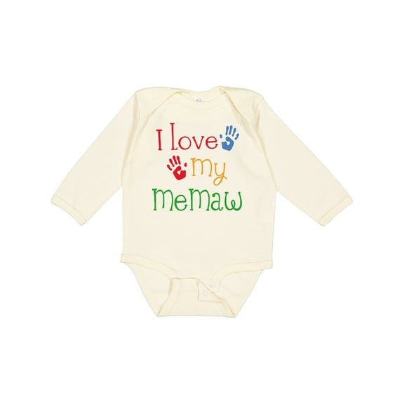 Inktastic I Love My Memaw Girls Long Sleeve Baby Bodysuit