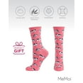 thumbnail image 6 of MeMoi Cool Cows Bamboo Blend Crew Socks - Womens - Female, One Size, Confetti Pink, 6 of 10
