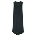 thumbnail image 5 of Vetsdori Women's Sleeveless Midi Dresses Plain Sundress Slip Dress Summer Beach,Cotton Linen Tank Dresses for Women Crew Neck, 5 of 7