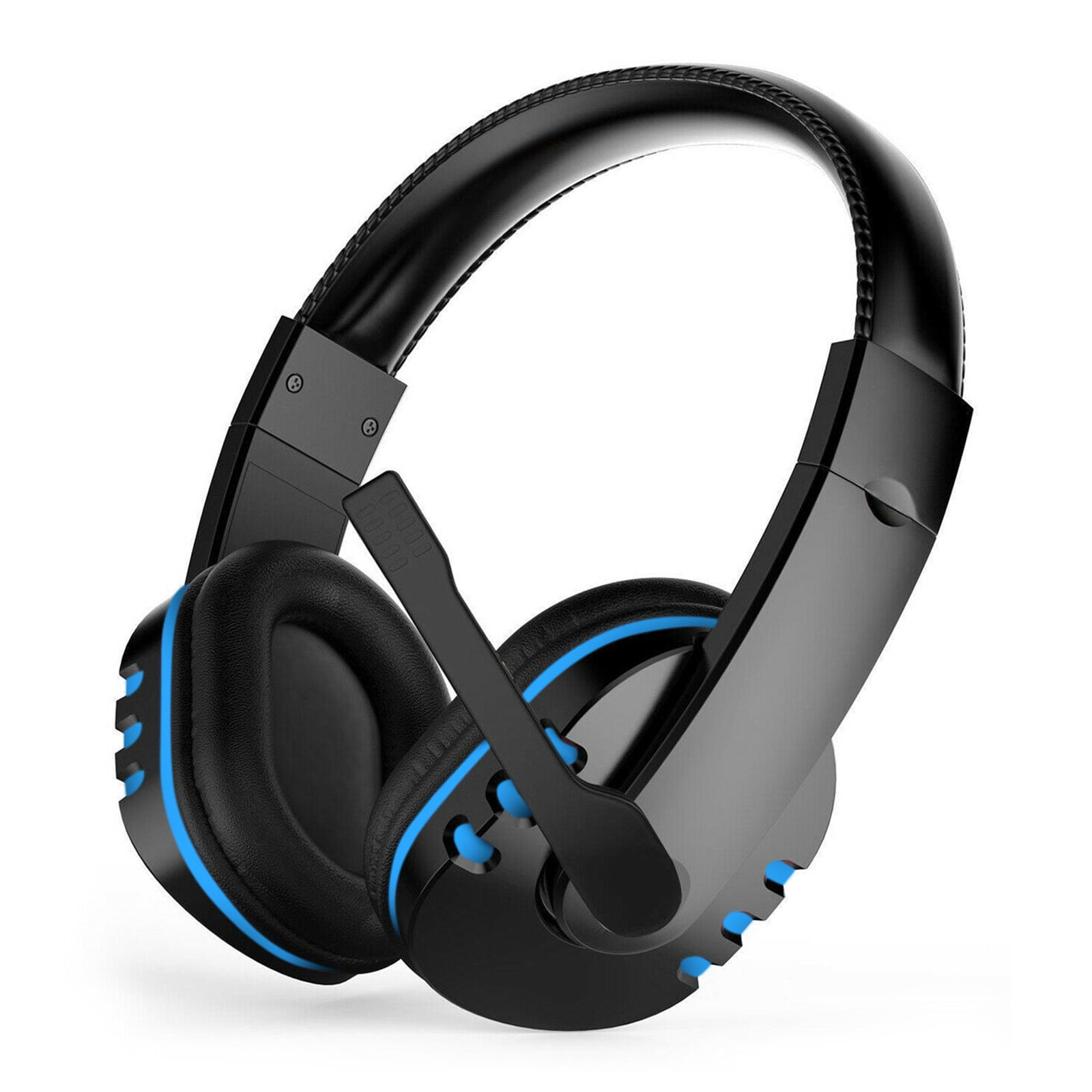 Gaming Headset with Bass Surround Sound, EEEkit Gaming Chat Headset with Noise Cancelling Mic & Soft Memory Earmuffs Fits for PS4, New Xbox One, Nintendo Switch, PC, PS3, Mac, Laptop