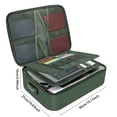 thumbnail image 2 of LAMIRO File Storage Boxes Fireproof Waterproof,Document Safe Fireproof Locking File Storage Chest Fire Security Box,Fireproof File Box With Lock With Inserts Bags And Zipper,Green, 2 of 3