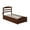 Walnut, variant on Warren, Solid Wood Platform Bed with Footboard and Twin Trundle, Full, Espresso