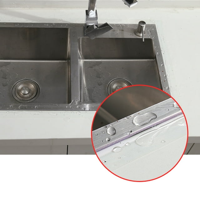 Homeholiday Kitchen Sink Transparent Tape Waterproof Anti-Mildew Self-adhesive Bathroom Strip Pool Water Seal 30mm Wide