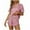 Watermelon Red1, variant on Plebaso Women's Silk Satin 2 Piece Short Sleeve Button down Shirts and Ruffle Shorts Pajama Set for Women