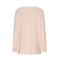 thumbnail image 7 of AherBiu Pajama Tops for Women Long Sleeve Comfy Basic Layer T Shirts Scoop Neck Loose Undershirts Plain Tees, 7 of 7